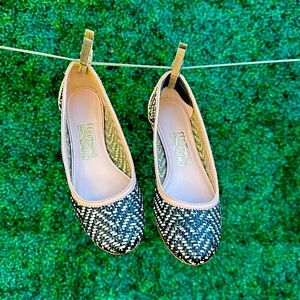 Pretty in pink woven Ferragamo flats from Florence Italy!